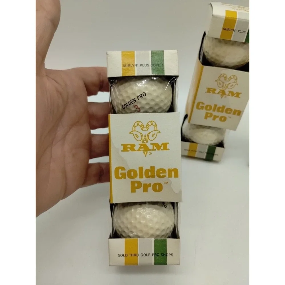 New Never Used Vintage Ram Golden Pro 3 Sleeves 3 Golf Balls Each